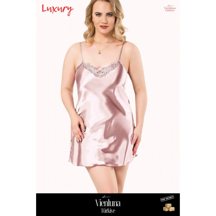 Yeni Sezon Premium Lüks Kadın Fantezi Seksi Şık Erotik Modern Zarif Büyük Beden Kısa Saten Gecelik