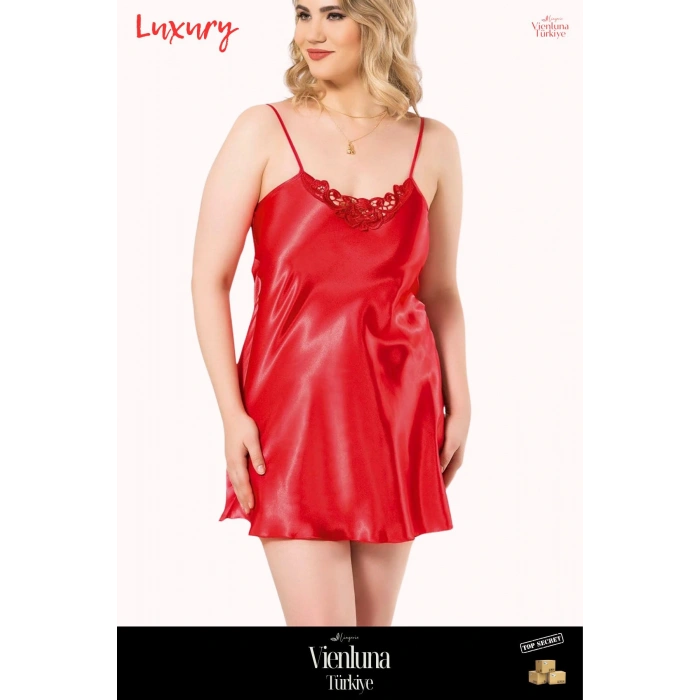 Yeni Sezon Premium Lüks Kadın Fantezi Seksi Şık Erotik Modern Zarif Büyük Beden Kısa Saten Gecelik