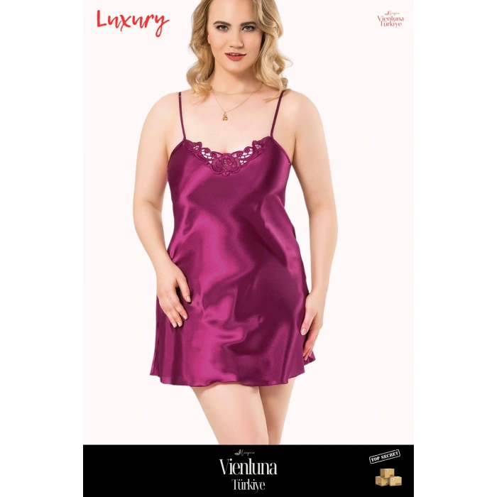 Yeni Sezon Premium Lüks Kadın Fantezi Seksi Şık Erotik Modern Zarif Büyük Beden Kısa Saten Gecelik