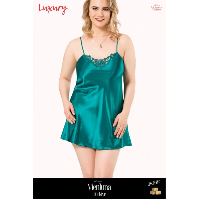 Yeni Sezon Premium Lüks Kadın Fantezi Seksi Şık Erotik Modern Zarif Büyük Beden Kısa Saten Gecelik