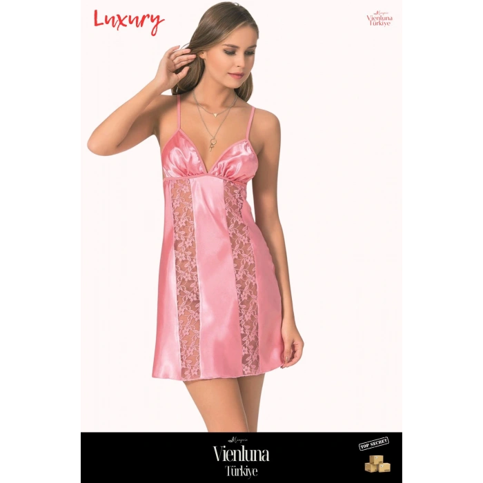 Yeni Sezon Premium Lüks Kadın Fantezi Seksi Şık Erotik Modern Zarif Rahat Tarz Kısa Saten Gecelik