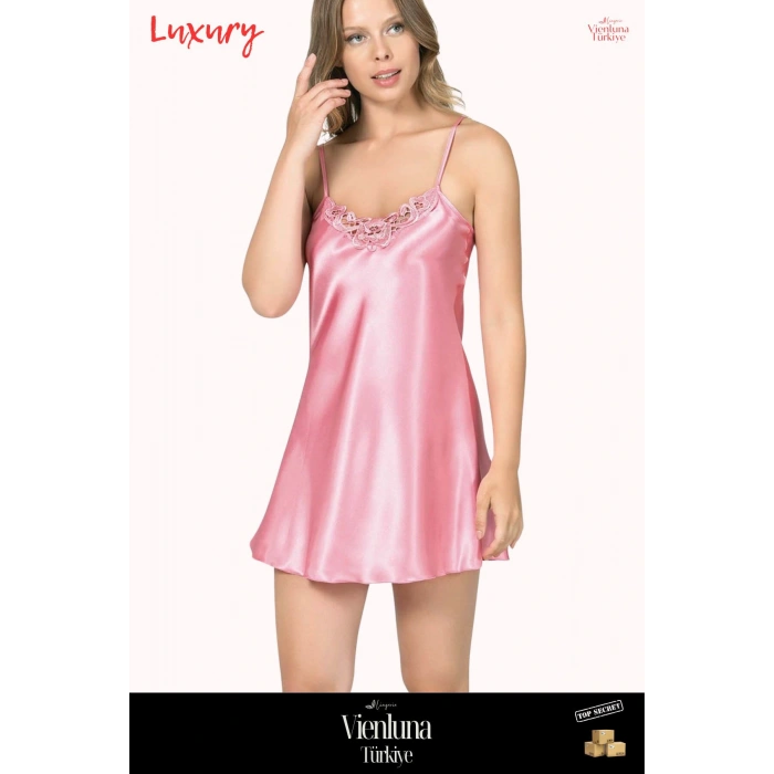 Premium Ürün Özel Seri Fantezi Erotik Seksi Modern Lüks Zarif Şık Rahat Çekici Kısa Saten Gecelik