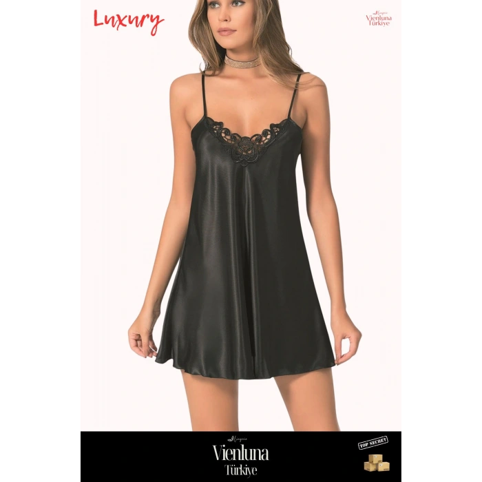 Premium Ürün Özel Seri Fantezi Erotik Seksi Modern Lüks Zarif Şık Rahat Çekici Kısa Saten Gecelik