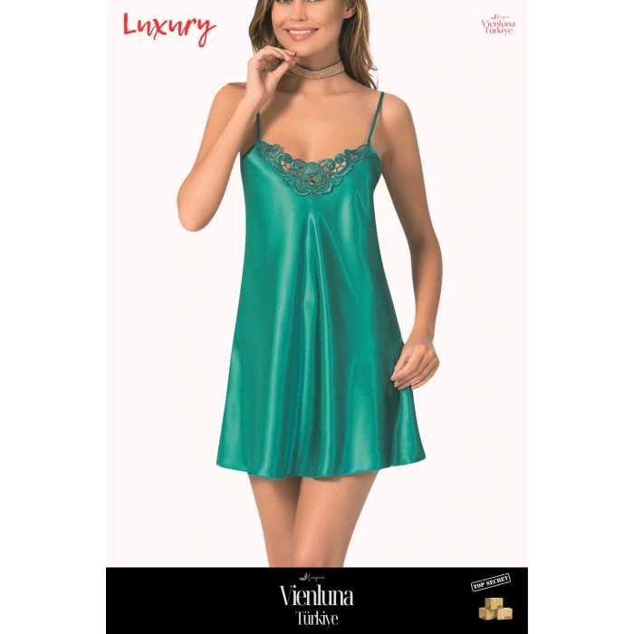 Premium Ürün Özel Seri Fantezi Erotik Seksi Modern Lüks Zarif Şık Rahat Çekici Kısa Saten Gecelik
