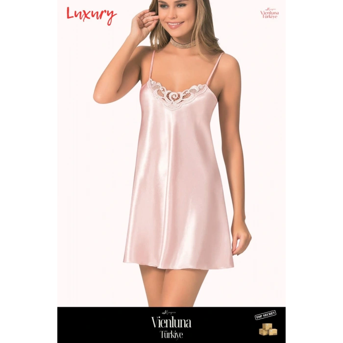 Premium Ürün Özel Seri Fantezi Erotik Seksi Modern Lüks Zarif Şık Rahat Çekici Kısa Saten Gecelik