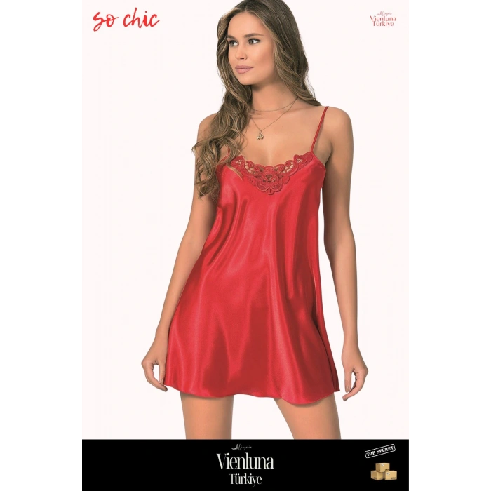 Premium Ürün Özel Seri Fantezi Erotik Seksi Modern Lüks Zarif Şık Rahat Çekici Kısa Saten Gecelik