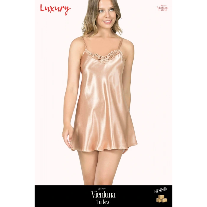 Premium Ürün Özel Seri Fantezi Erotik Seksi Modern Lüks Zarif Şık Rahat Çekici Kısa Saten Gecelik