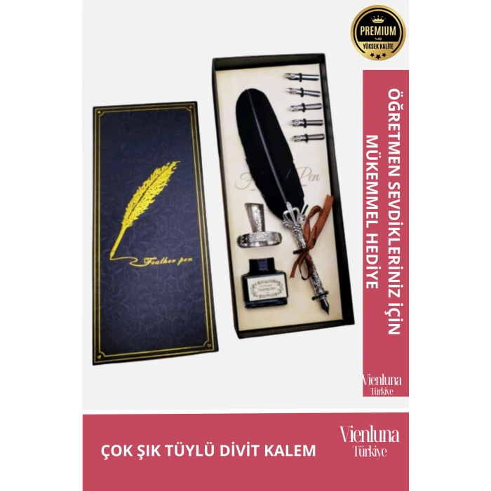 Özel Tasarım Öğretmen Sevgili Eş Manita Arkadaş Sevgililer Doğum Günü Premium Divit Hokka Kalem Seti