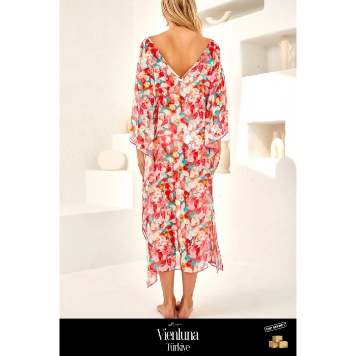 Yeni Sezon Premium Ürün Şık Havalı Modern Rahat Çekici Plaj Giyim V Yaka Uzun Elbise Pareo
