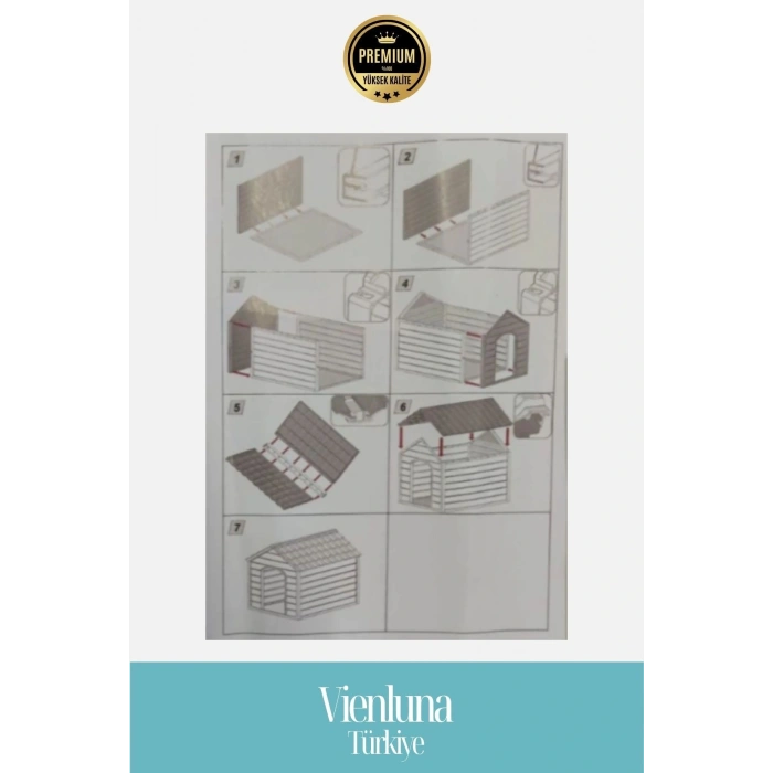 Modüler Portatif Demonte Kolay Kurulum Taşınabilir Bahçe Ve Ev İçi Kullanıma Uygun Köpek Kulübesi