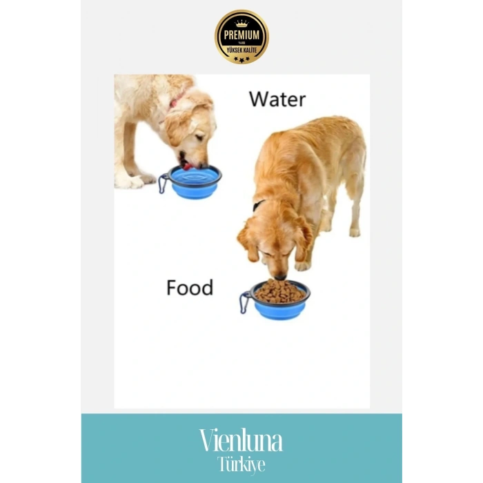 Özel Üretim Taşınabilir Seyahat Tipi Kancalı Silikon Katlanabilir Kedi Köpek Mama Su Kabı