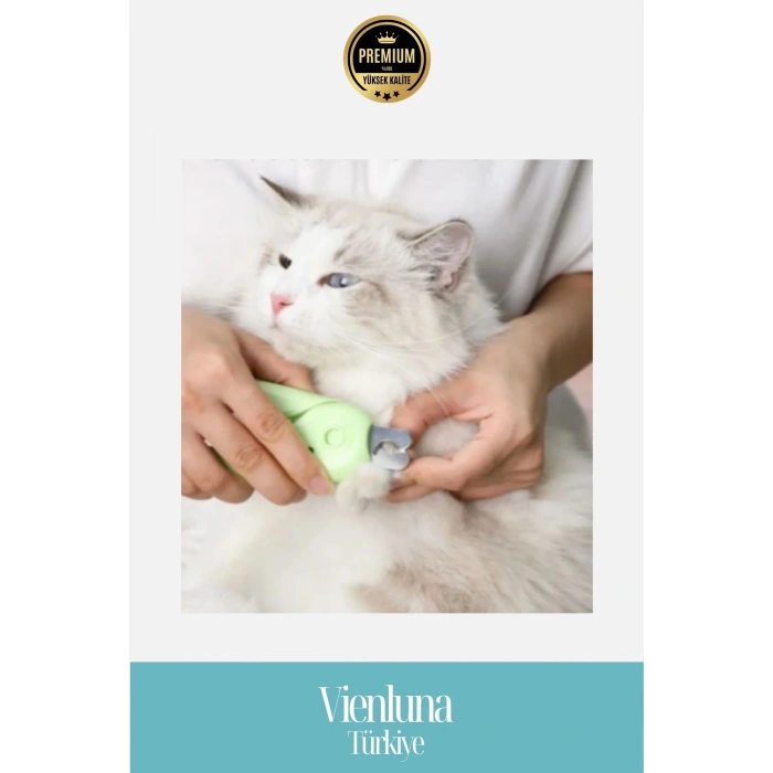 Özel Üretim Led Işıklı Pilli Taşınabilir Tırnak Kesme Makası Kedi Köpek Kuş