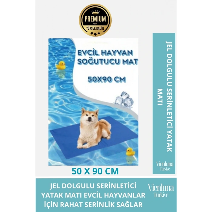 Özel Üretim Jel Dolgulu Serinletici Suya Dayanıklı Evcil Hayvan Yatak Matı 50x90 Cm