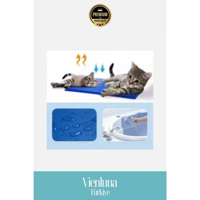 Özel Üretim Jel Dolgulu Serinletici Suya Dayanıklı Evcil Hayvan Yatak Matı 50x90 Cm