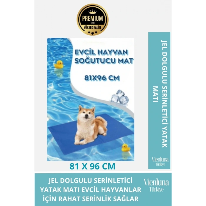 Özel Üretim Jel Dolgulu Serinletici Suya Dayanıklı Evcil Hayvan Yatak Matı 81x96 Cm