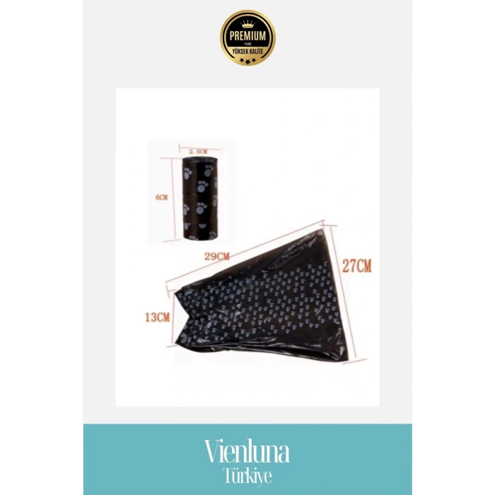 Çevre Dostu Evcil Hayvan Pati Desenli Kaka Poşeti 4 Paket 60 Adet Rulo