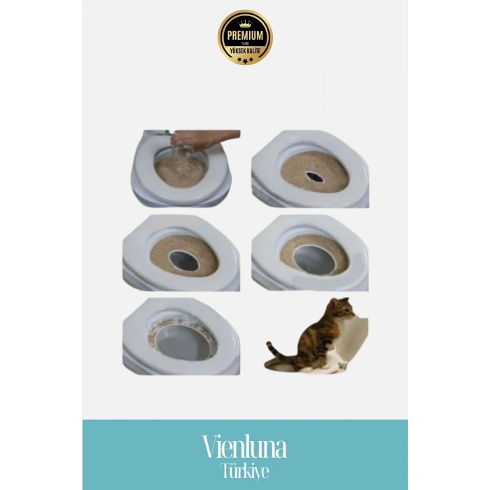 KEDİ TUVALET EĞİTİM SETİ EKONOMİK HİJYENİK ÇEVRE DOSTU KLOZET ALIŞTIRMA KİTİ CATNİP DESTEKLİ