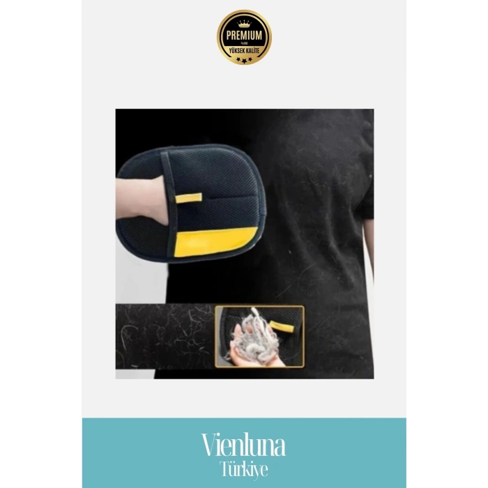 Özel Üretim Yeni Nesil Kaymaz Mikrofiber İki Yönlü Evcil Hayvan Tüy Toplama Eldiveni 25x18 Cm