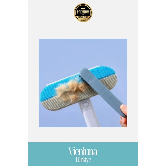 Özel Üretim Ergonomik Uzun Saplı Çift Taraflı Evcil Hayvan Tüy Temizleme Fırçası