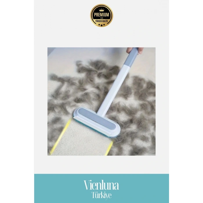 Özel Üretim Ergonomik Uzun Saplı Çift Taraflı Evcil Hayvan Tüy Temizleme Fırçası