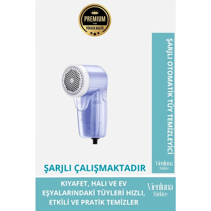 Premium Şarjlı Otomatik Tüy Toplama Kazak Halı Temizleme Makinesi
