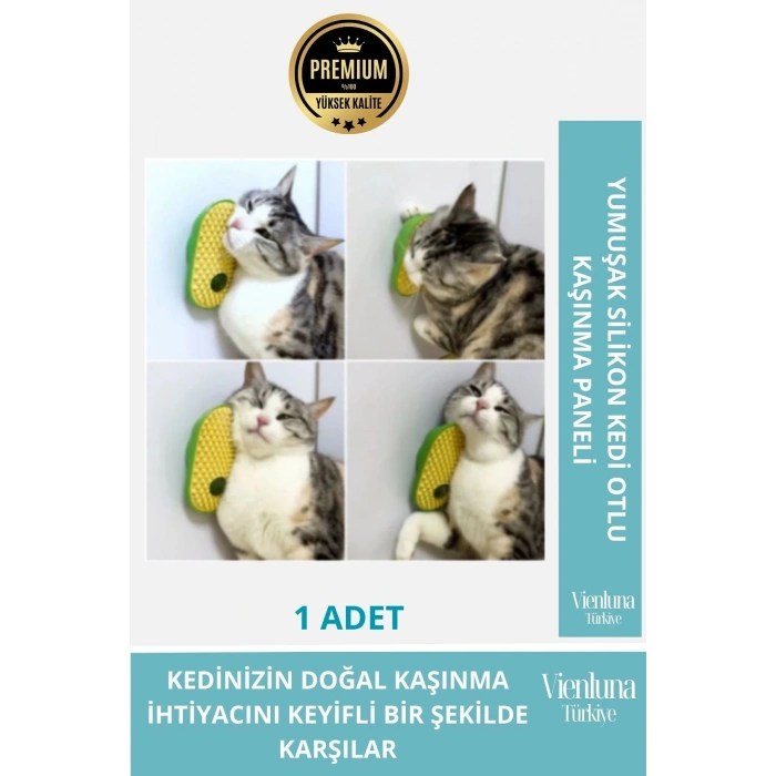 Premium Yumuşak Silikon Kedi Otlu Eğlenceli Kaşınma Paneli