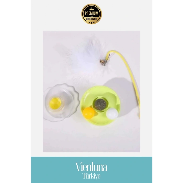 Premium İnteraktif Zilli Kedi Otlu Hacıyatmaz Oyuncak Kediler İçin Eğlence Seti