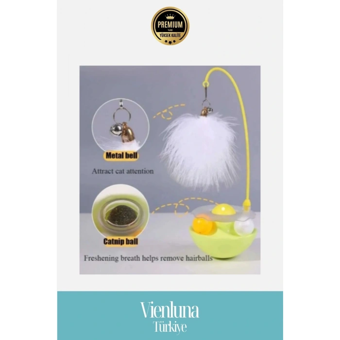 Premium İnteraktif Zilli Kedi Otlu Hacıyatmaz Oyuncak Kediler İçin Eğlence Seti