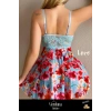 Premium Seri  Fantezi Şık Seksi  Erotik Kadınsı Çekici  Rüya Gecesi Çiçekli Askılı Mini Gecelik