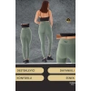 Yeni Sezon Yüksek Bel Sıkı Dokuma Tayt Cepli  İç Göstermez Yoga Fitness Gym Training Antrenman Taytı
