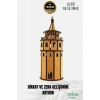 Yeni Sezon Eğitici Öğretici 3 Boyut Ahşap Zeka Geliştirici Boyanabilir Oyun Maket Galata Kulesi