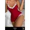 Premium Seri Özel Lüks Şık Seksi Erotik Çekici Zarif Kırmızı Dantel Detay Yırtmaçlı Fantezi Gecelik