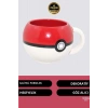 Deluxe Tasarım Dekoratif Estetik Armağan Sevgili Dost Aşk Arkadaş Porselen Pokemon Topu Kupa Bardak