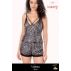 Yeni Sezon Premium Ürün Kadın Şık Lüks Modern Fantezi Seksi Zarif Leopar Saten Babydoll Şort Takımı