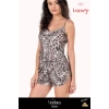 Premium Seri Yeni Sezon Kadın Lüks Zarif Fantezi Seksi Rahat Leopar Saten Babydoll Şort Takımı