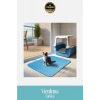 Premium Kaymaz Dayanıklı Yıkanabilir Silinebilir Evcil Hayvan Kum Mama Tuvalet Önü Paspası