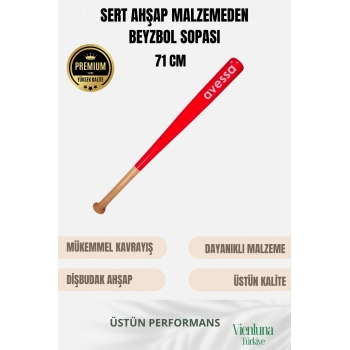 Premium Kalite Mükemmel Kavrayışlı Kırılmaz Ultra Dayanıklı Ahşap 28 Baseball Beyzbol Sopası 71 Cm