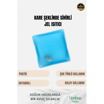Çok Amaçlı Soğuk Havalarda Kare Şeklinde Sihirli Jel El Sıcak Tutan Isıtıcı Torba Cep Sobası 1 Adet