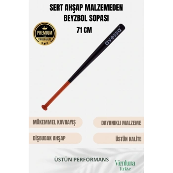 Premium Kalite Mükemmel Kavrayışlı Kırılmaz Ultra Dayanıklı Ahşap 28 Baseball Beyzbol Sopası 71 Cm