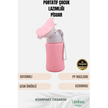 Premium Ürün Portatif Sızdırmaz Çocuk Bebek Pisuarı Araba Yolculuk Lazımlık Kız Erkek Küçük Tuvalet