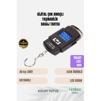 Premium Lcd Ekran Hassas Seyahat Bavul Tartı Dijital Çok Amaçlı Taşınabilir Bagaj Tartısı Max 40 Kg