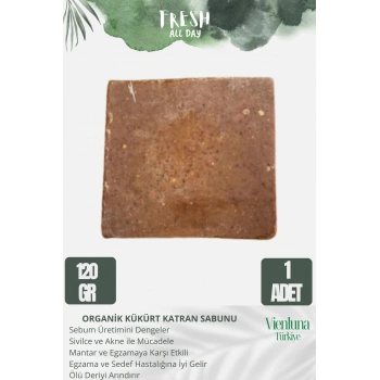 Özel Üretim El Yapımı %100 Doğal Lüks Doğal Ferah Kokulu Cilt Dostu Orijinal Kükürt Katran Sabunu