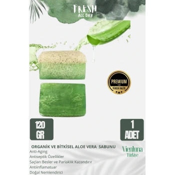 Özel Üretim El Yapımı %100 Vücut Saç Lüks Doğal Ferah Kokulu Cilt Dostu Orijinal Aloe Vera Sabunu