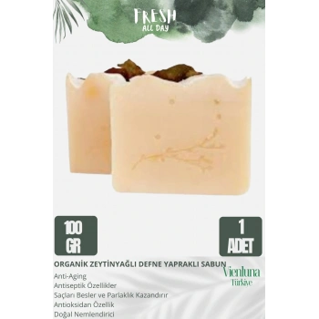 Özel Üretim El Yapımı %100 Doğal Ferah Kokulu Cilt Dostu Orijinal Zeytinyağlı Defne Yapraklı Sabun