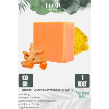 Özel Üretim El Yapımı %100 Vücut Saç Lüks Doğal Ferah Kokulu Cilt Dostu Orijinal Zerdeçal Sabunu