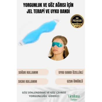 Soğuk Sıcak Uygulama Göz Terapi Rahatlatıcı Işık Göz Yorgunluğu Önleyici Jel Uyku Destekleyici Bandı