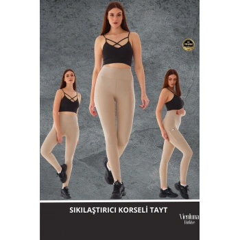 Yeni Sezon Yüksek Bel Sıkı Dokuma Tayt Cepli İç Göstermez Yoga Fitness Spor Training Antrenman Taytı