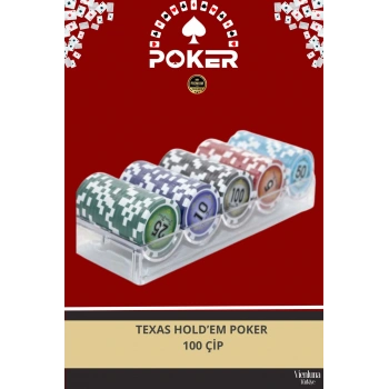 Lüks Texas Holdem Metal Casino Poker Blackjack 100 Çip