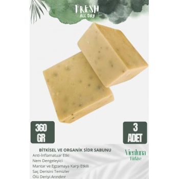 Özel Üretim El Yapımı %100 Doğal Ferah Kokulu El Yüz Saç Vücut Cilt Dostu Sidr Sabunu 3 Adet
