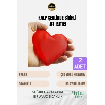 Çok Amaçlı Soğuk Havalarda Kalp Şeklinde Sihirli Jel El Sıcak Tutan Isıtıcı Torba Cep Sobası 2 Adet